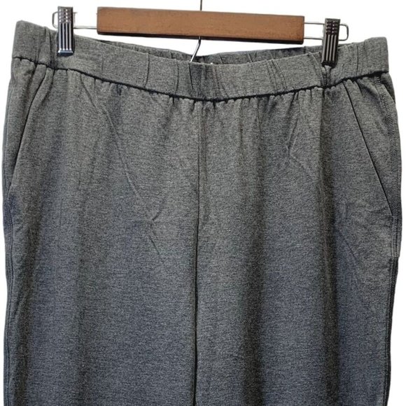 Eileen Fisher Capri Pants Womens LP Gray Pull On Stretch Elastic Soft Cuffed - Picture 8 of 10